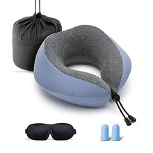 Cuscino per il collo per il cuscino da viaggio regolabile per via aereo per memory schiuma Sleep-Soft Poggiatesta con supporto per il collo-Master di Comfort di volo, cuscino per seggiolino auto
