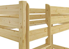 Erst-Holz Solido Letto a Castello in Pino Anche per Adulti 90x200 con doghe rigide 60.16-09