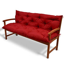 Beautissu Cuscino con Schienale Flair BR 100x100x10cm per panchine - Cuscino Lungo e Imbottito con spalliera - Rosso