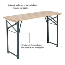 Outsunny Set Birreria da Giardino Tavolo e 2 Panche con Schienale Pieghevole in Legno di Abete