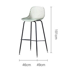 Sgabelli da Bar Metallo Moderno Classico Armadio Alto Cortile per Interni Ed Esterni Cucina per La Casa Sgabello da Pranzo Sgabello da Bar Halter Nero Verde