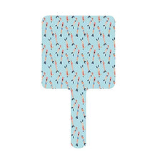 Specchio a mano, nuotatori con pinne modello quadrato palmare specchio con maniglia per trucco casa salone di viaggio uso 9 cm L x 16 cm L
