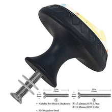 Set di 4 maniglie rotonde per armadio da cucina, credenza, cassettiera, cassettiera, con viti, per cucina, comò, armadietto, bagno, armadio, carino, carino, carino, giallo e coriandoli