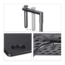 Relaxdays Tavolino Pieghevole da Balcone, Tavolo da Appendere Ringhiera, Altezza Regolabile, Resistente Intemperie, Nero