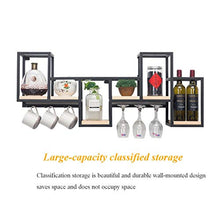 JHGJBJ Vetro di Vino cremagliera in Legno Massiccio in Ferro battuto a Parete Vino Rack Cabinet Vino Vino impiccagione e la visualizzazione del Vino cremagliera Creativa
