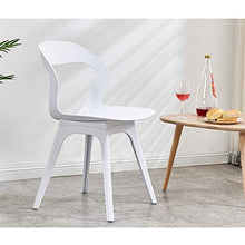 zvcv Sedia per Computer di casa, sedie da Pranzo semplici ergonomiche in plastica per Ufficio, Sala da Pranzo, Cucina, Camera da Letto, Grigio
