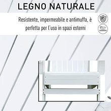 Outsunny Sedia da Giardino Adirondack in Legno Bianco, con Porta Bicchieri, Impermeabile e Anti-Muffa, 97x72.39x92.71cm
