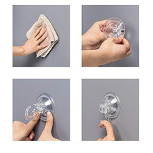 JINXM 4 Pezzi Ventose con Gancio Ganci Ventosa Resistenti per Bagno Gancio Ventosa Forte Senza Trapano Ventose