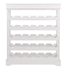 BAKAJI Mobile Angolo Bar Cantinetta Porta Bottiglie Vino 30 Posti in Legno Portabottiglie Cantina Casa Bar Ristorante con Ripiano Superiore Dimensioni: 70 x 70 x 23 cm Design Moderno Bianco