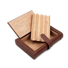 XZJJZ Leather Cigar Box - Portable Cedro Legno e Pelle Cigar Storage Box Seal Design con Una buona Tenuta (Color : Brown)
