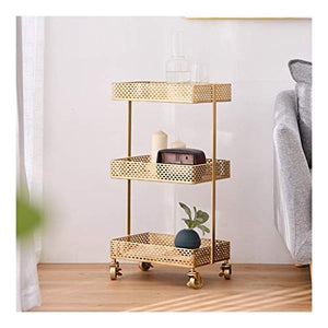 LYM &ripiano di stoccaggio Scaffale di stoccaggio, Falling Subway Art Rack di stoccaggio Mobile Multistrato Carrello Camera da Letto Soggiorno Rack di stoccaggio -3 Piani Scaffale di Finitura