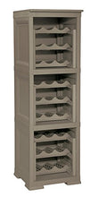 Tontarelli S.p.A. COLONNINA SCAFFALE P.Bottiglie, 27 Bot. Mobile Contenitore, WENGÈ, 40x42.5x125 cm