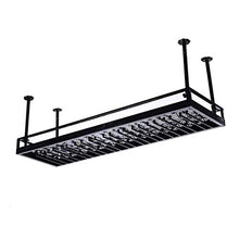 ZLJ Portabottiglie da Vino in Metallo a Parete a soffitto Appeso a portabicchieri da Vino Decorazione mensola Bar ristoranti Cucina (Dimensioni: 120 * 35 cm)