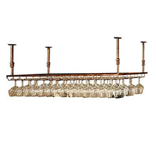 JHGJBJ Bottiglia di Vino/Supporto Wineglass, Hanger Tazze Decorazioni for La Casa E La Cucina Bar, Altezza Regolabile: 30-60 Cm (Brown) (Size : 90x35cm)