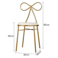 JXXDDQ Sgabello Fashion in Ferro battuto con Fiocco Principessa Cuore Cuore comò Sedia Schienale Singolo Moderno e Minimalista