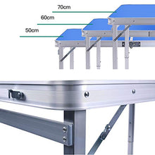 FOMT Tavolo da Picnic Pieghevole, Tavolo Pieghevole da Esterno E Set di Sedie con 4 Sgabelli Tavolo E Sedia in Alluminio Portatile E Leggero Regolabile in Altezza Adatto,Single Table b