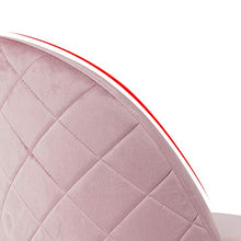 OFCASA Sedie sedie sala da pranzo Set da 2 in morbido velluto sedie schienale con gambe in metallo per sala da pranzo soggiorno ufficio mobili moderni hotel ristorante sedie(Rose)