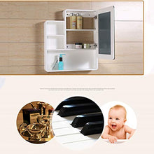 Solido Legno Bagno gabinetto Parete degli specchi Combinazione Irregolare Design HD Specchio Bagno Locker Mobili (Color : Left Mirror, Dimensione : 70cm)