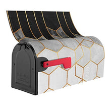 Copertura magnetica per cassetta delle lettere a forma di esagoni di carbone per decorazione da giardino, dimensioni standard 53 x 45 cm