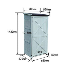 BESTSOON Armadietto da Esterno per Mobili da Giardino Outdoor in Legno Strumento Cabinet Storage Shed 3-Tier Removeable Shelf for Balcone Giardino Patio con La Scheda Sided