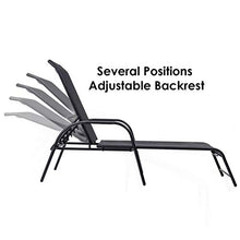 KJGHJ Costway - Set di 2 sedie da salotto per patio, chaise longue reclinabili, schienale regolabile