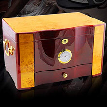 ChangDe-- Scatola di sigari - Contenitore di umidificatore a Sigillo in Legno di Alta qualità Lucido con Finitura a Pianoforte (Color : Brown)