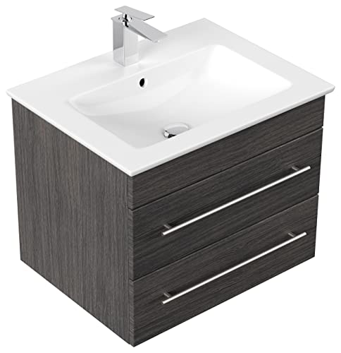 Mobile bagno con lavabo Villeroy & Boch Venticello 65cm antracite venato