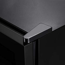 VIY Umidificatore per Sigari, Humidor, 12-18 °C, Touch Display Digitale, 38 Db, Illuminazione A LED, 70 L, 200-250 Sigari, Ripiani in Legno di Cedro, Nero,d'oro