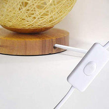 Ghopy Lampada da Comodino a LED In Camera da Letto,Lampada da Tavolo in Legno Intreccio a Spago + Legno Massello, Decorazione Natalizia Caldo, Decora Il Soggiorno Camera da Letto Studia (D'oro)