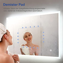 Meykoers Specchio Bagno LED 80 x 60 cm con Anti-appannamento con dimmerabile, bianco caldo / bianco freddo / neutro, 3000-6500 K
