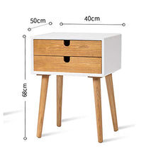 in Legno Massiccio Comodino Armadietto di Immagazzinaggio Vernice Armadietto Laterale Mobiletto in Legno Massello Semplice (Color : White, Size : 40 * 50 * 68CM)