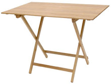 SF SAVINO FILIPPO Tavolo tavolino Pieghevole richiudibile Legno Naturale 100x60 cm in faggio con Listelli per Campeggio casa Giardino PIC nic