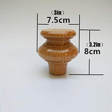 Piedi da cucina a forma di zucca in legno massiccio, per comodini da cucina, per comò divano o poltrona, ottomani, confezione da 4 (colore di legno, dimensioni: 8 cm)