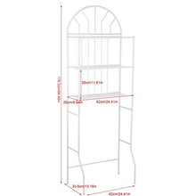 Scaffale Salvaspazio 3 Ripiani, Portaoggetti per Toilette WC Organizer, Scaffale per WC Bianco, Mobile Sopra Lavatrice, Scaffale per WC, Organizer per Asciugamani e Articoli da Toeletta