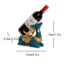 XLBAXLJ Oding Cervo Wine Rack, Blu Fumetto Creativo Sveglio del Vino della casa cremagliera Champagne Decorazioni per la Veranda Ufficio Soggiorno Camera da Letto