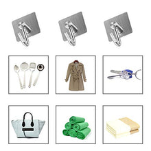 CHSG 6 pcs Ganci Adesivi, Ganci Portasciugamani In Acciaio Inox Gancio Appendiabiti Da Parete Autoadesivo Cucina, Forte Impermeabile Rimovibile Senza Tracce, Per Bagno Cucina Porta
