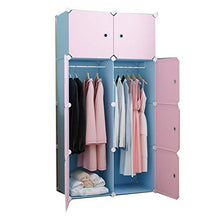Armadio Organizzatore Cubi di stoccaggio Appeso Armadio Organizzatore Tessuto Scatola di immagazzinaggio Assemblare l'armadio per camera da letto rimovibile armadio per i vestiti ( Size : 8 doors A )