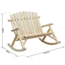 miozzi Panchina Dondolo da Giardino 2 Posti in Legno 96x112.5x100 cm