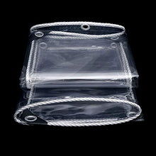 SOME Telone Impermeabile Trasparente, 0.55mm di Spessore Telo Antipioggia in PVC, Tenda Trasparente Pieghevole, per Patio Esterno, Gazebo e Giardino