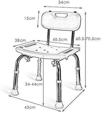 IREANJ Sgabello da bagno Sgabello da bagno Rosa Comfort Schienale Bagno Sedia Anziani/Disabili/Incinta Regolabile In Lega di Alluminio Sgabello Antiscivolo Max 136kg Vasca Da Bagno