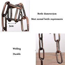 Classico Freestanding di vino Bottiglie di vino Rack Rack stand catene di ferro Metal Design Steel Cabinet Bottle Holder stand di immagazzinaggio Organizzatore controsoffitto decorazioni mensola for l