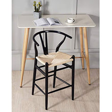 LXYPLM Sgabello Sedie Bar Barstools Pub Cafe di Legno Solido Bar Sedie Sedile, casa contatore for Il Tempo Libero Semplice Creativa Colazione Cucina sgabelli Alti Arredo Bar Cucina (Color : Black)