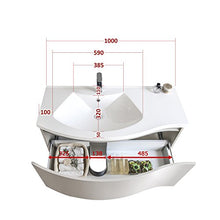 Mobile bagno sospeso LENA 1000 talpa opaco - specchio a scelta opzionale, Specchio:Senza specchio, Piletta Pop-up:Con piletta Pop-up