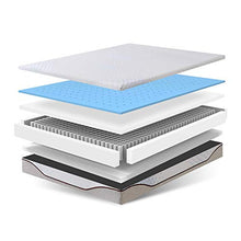 Alkove - Materasso singolo in memory gel a 7 zone, con molle insacchettate indipendenti e coprimaterasso sfoderabile, 80 x 190 x 25 cm