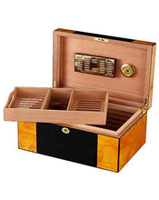 Cigar Humidor casa Legno di Cedro Piano Finitura lucida Cigar Box W/chiave igrometro Humidor umidificatore Box