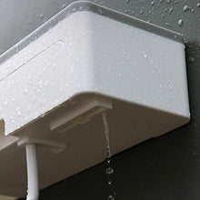 Scaffale A Parete In Plastica Ventosa Scaffale Per Bagno Sciampo Contenitore Cosmetico Accessori Da Bagno Multifunzione 31.5x12cm Grigio