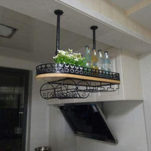 LYLSXY Wine Rack, Sospensione bottiglie Supporto con luci multifunzione in massello calice di visualizzazione Ripiani,Nero,60CM