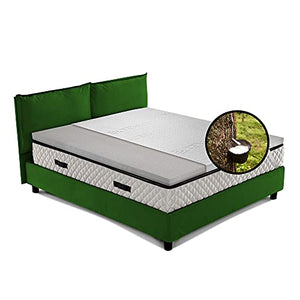 Topper, sopramaterasso in LATTICE NATURALE, Alto 4 cm con tessuto anallergico Tencel sfoderabile, Eco compatibile e termo regolatore - STAR NATURAL LATEX matrimoniale 160x200