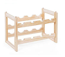 Mensola portabottiglie in legno per bottiglie di vino, organizer per vino. Secchiello per vino in legno per bottiglia di vino, bottiglia di birra (41x24x25,5 cm, 8 bottiglie) ...