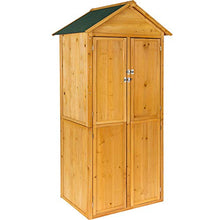 TecTake Armadio da Esterno in Legno casetta per Gli Attrezzi | Tetto a Punta | ca. 80,5 x 60 x 213,5 cm